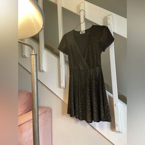 Maxi Black and gold stripes dress